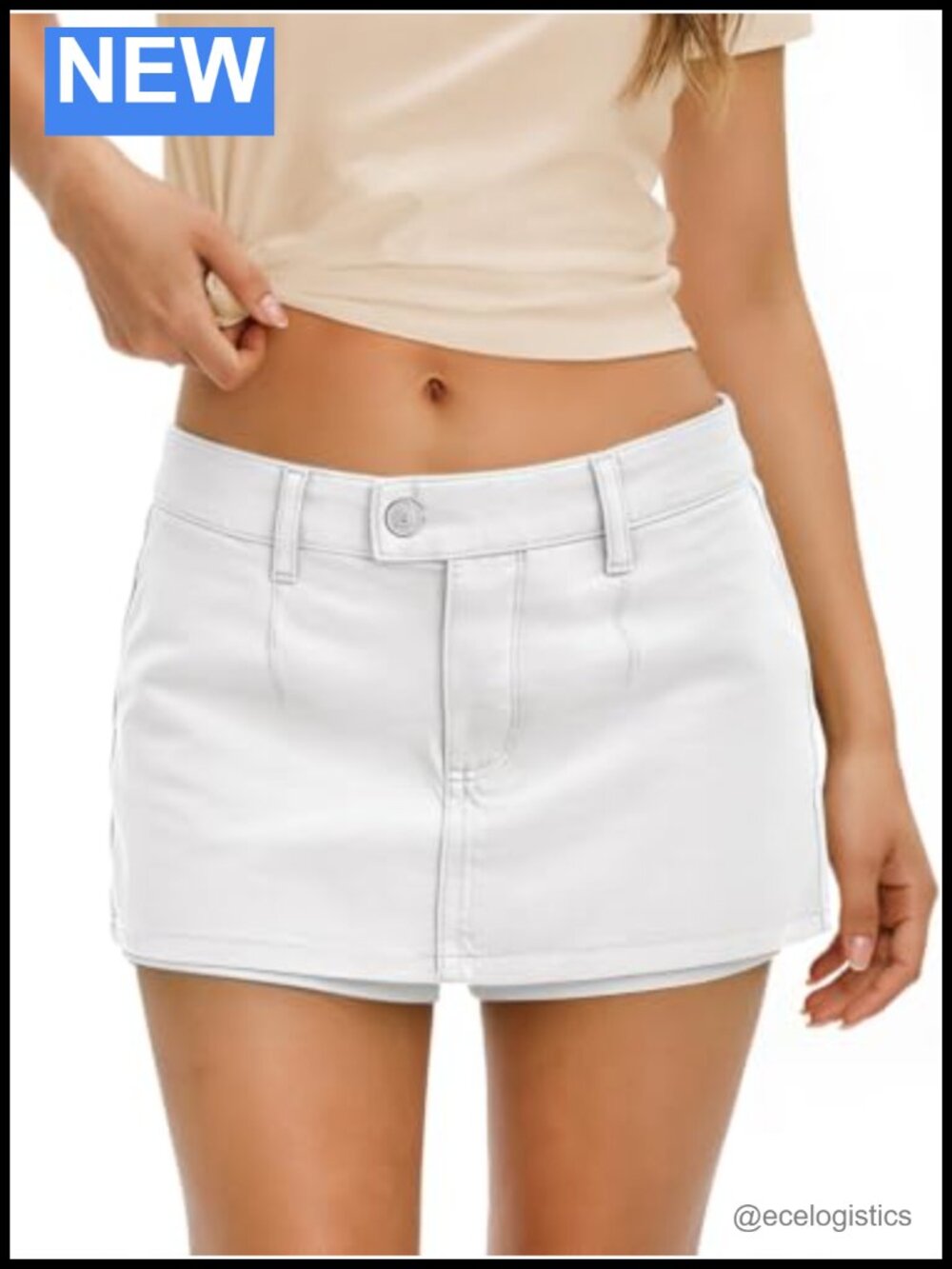 Women's Mini Skort Low Rise A-Line with Built-in Shorts